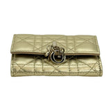 CHRISTIAN DIOR: Lambskin Cannage My Dior Glycine Wallet