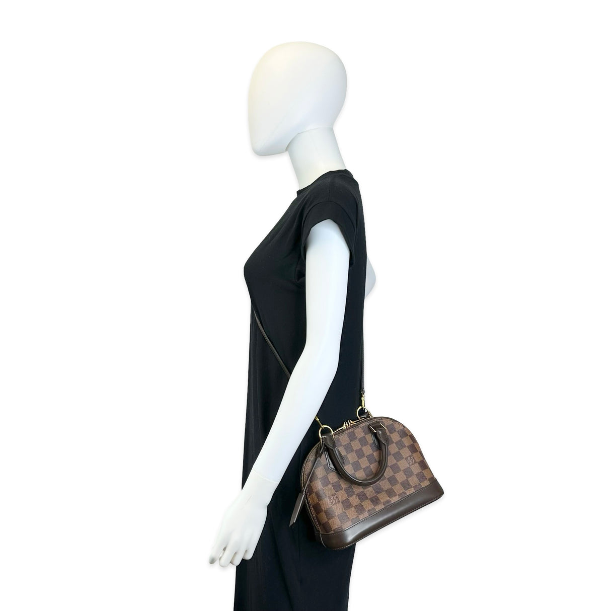 LOUIS VUITTON: Damier Ebene Alma BB