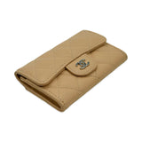 CHANEL: Quilted Caviar Classic Flap Card Holder