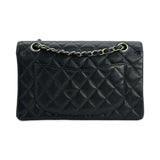 CHANEL: Quilted Caviar Small Classic Double Flap