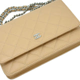 Quilted Caviar Classic Wallet on a Chain
