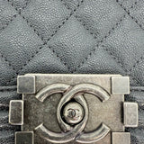 Quilted Caviar Old Medium Boy Bag