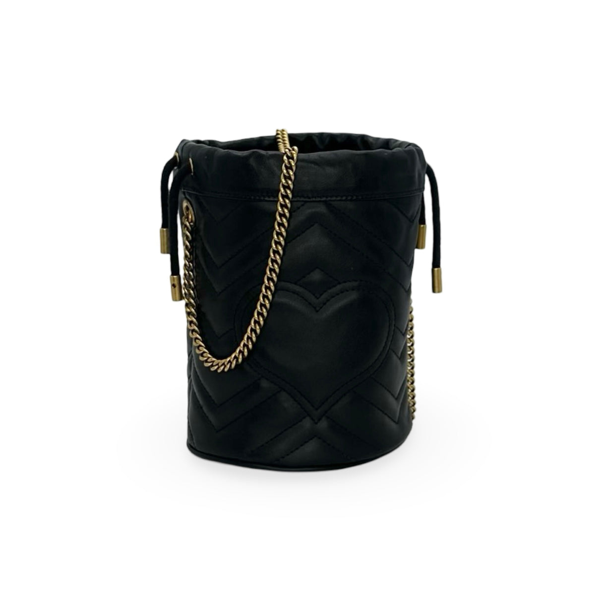 GUCCI: Quilted Leather Mini Marmont Bucket Bag