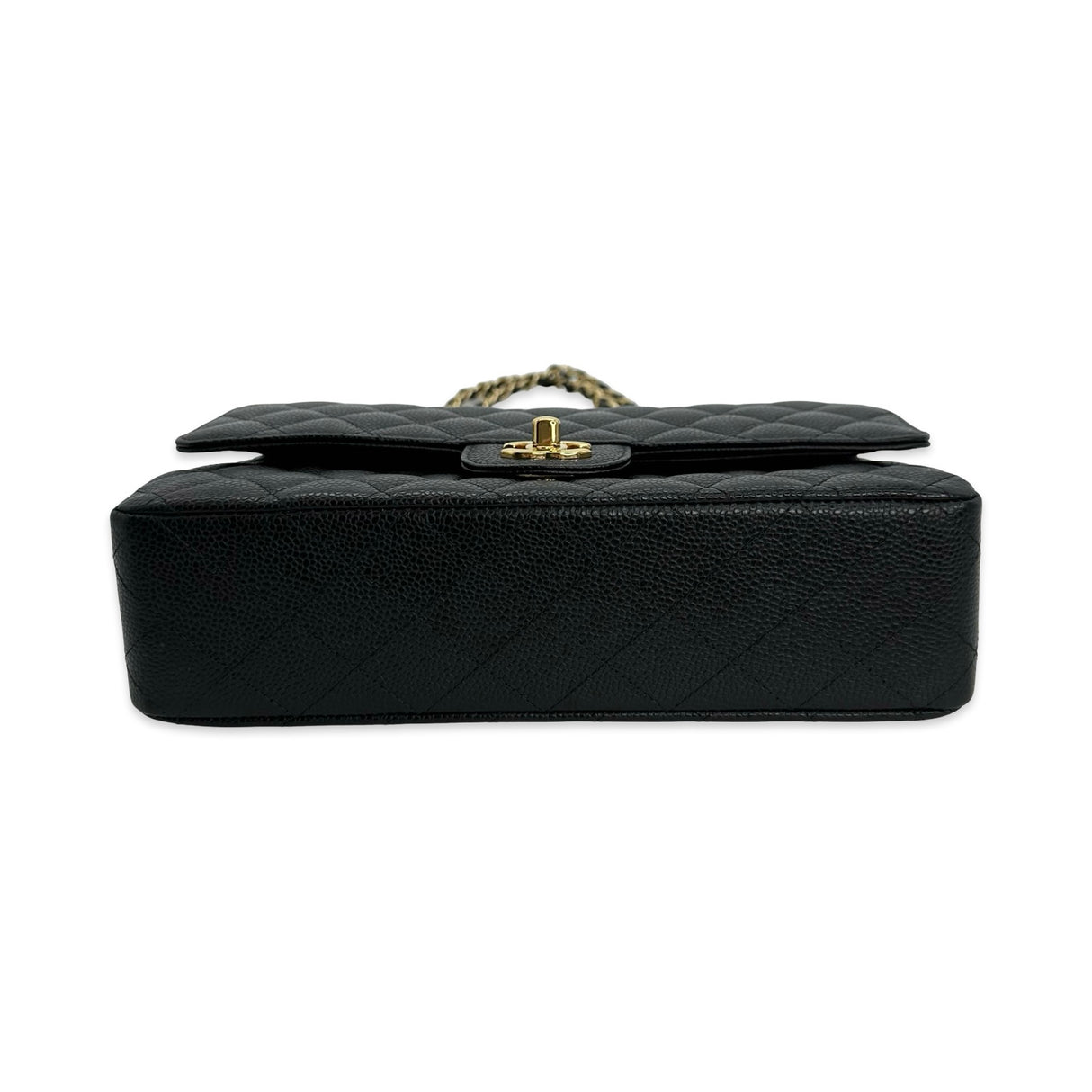 Quilted Caviar Medium Classic Double Flap