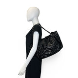 CHANEL: Quilted Vinyl Graphic Edge Accordion Flap Bag