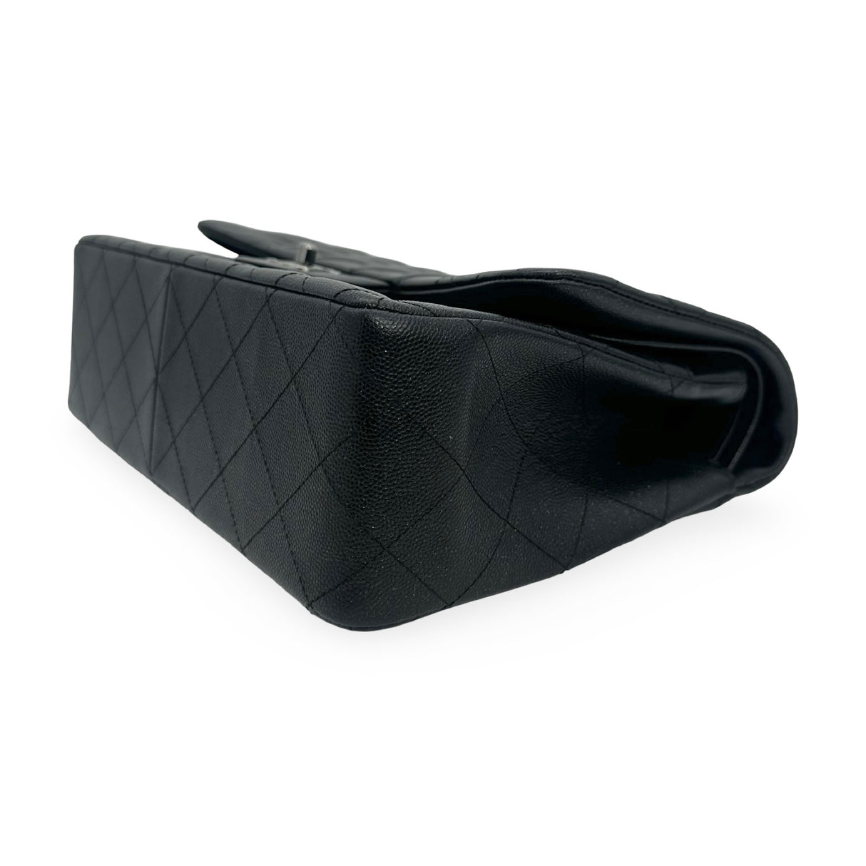 CHANEL: Iridescent Quilted Caviar Jumbo Classic Double Flap