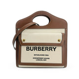 BURBERRY: Canvas Mini Pocket Top Handle