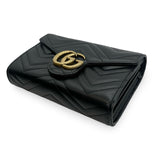 GUCCI: Quilted Leather GG Marmont Chain Wallet