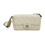 Quilted Caviar Mini Rectangular Flap