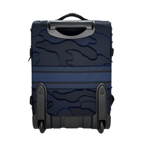 CHRISTIAN DIOR: Blue Camouflage Rolling Luggage Carry On