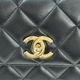 CHANEL: Quilted Lambskin Small Trendy Top Handle Flap Bag