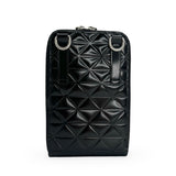PRADA: Embossed Leather Symbole Phone Holder Crossbody
