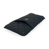 CHANEL: Quilted Caviar Phone Zip Card Case