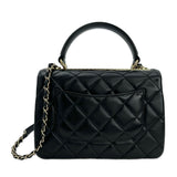 CHANEL: Quilted Lambskin Small Trendy Top Handle Flap Bag