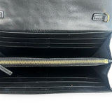 FENDI: FF Embossed Baguette Continental Wallet with Chain