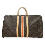 LOUIS VUITTON: Monogram Stripe Keepall Bandouliere 55