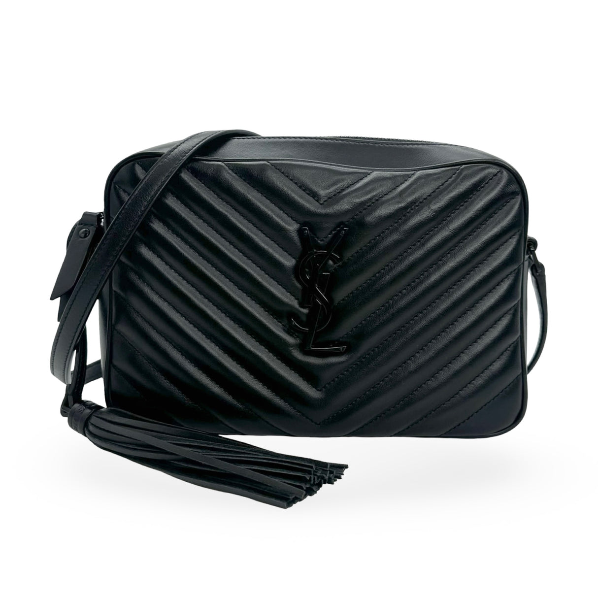 SAINT LAURENT: Quilted Leather Lou Camera Bag