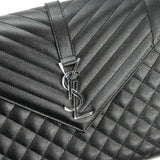 SAINT LAURENT: Triquilt Grain de Poudre Large Envelope Flap Bag