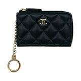 Quilted Caviar Zipped Key Holder