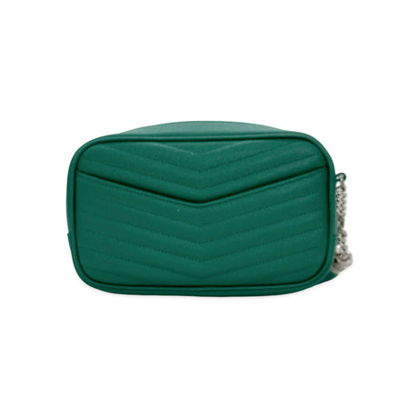 SAINT LAURENT: Quilted Grain de Poudre Mini Lou Camera Bag