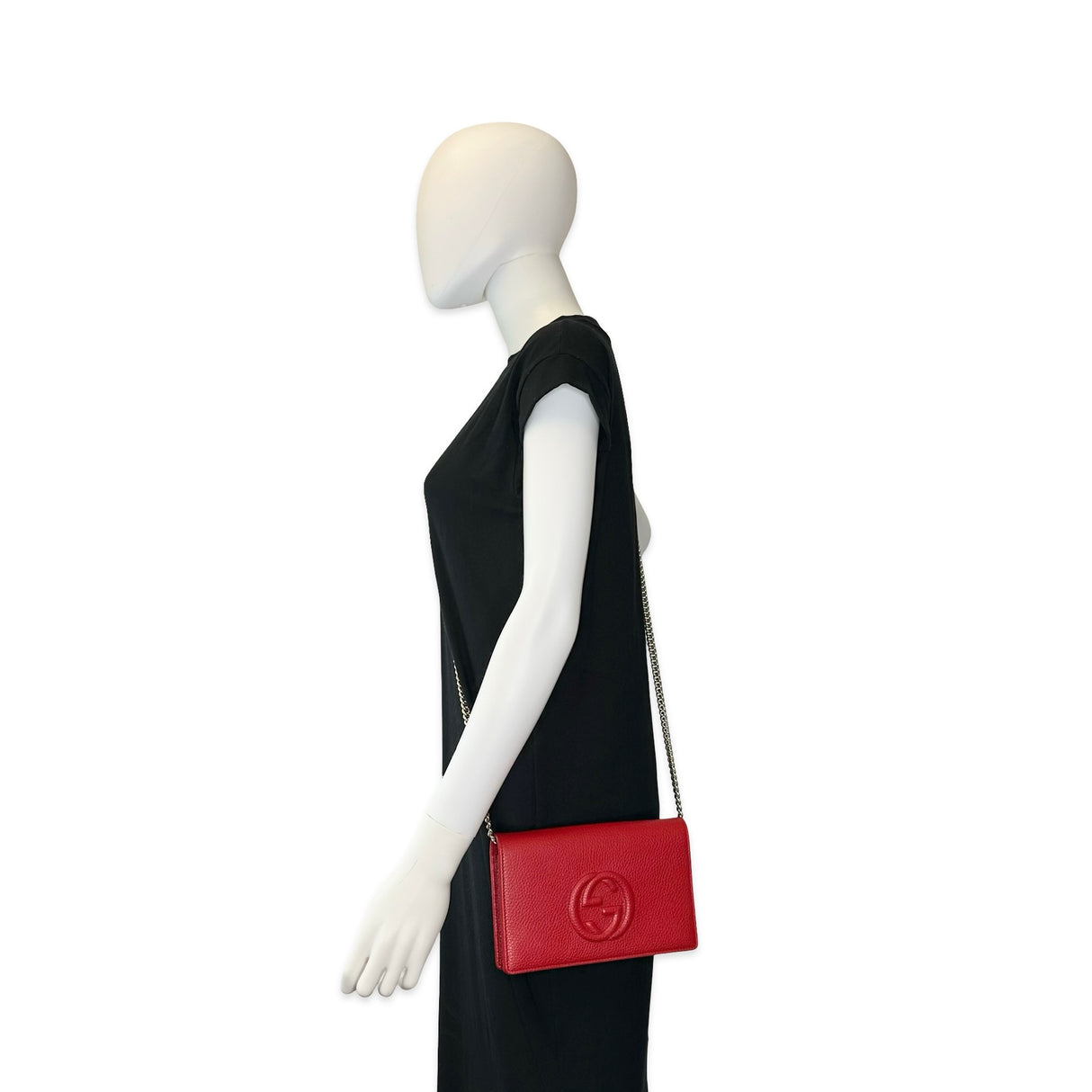 GUCCI: Leather Soho Chain Wallet