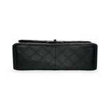 CHANEL: Quilted Lambskin So Black Jumbo Classic Double Flap