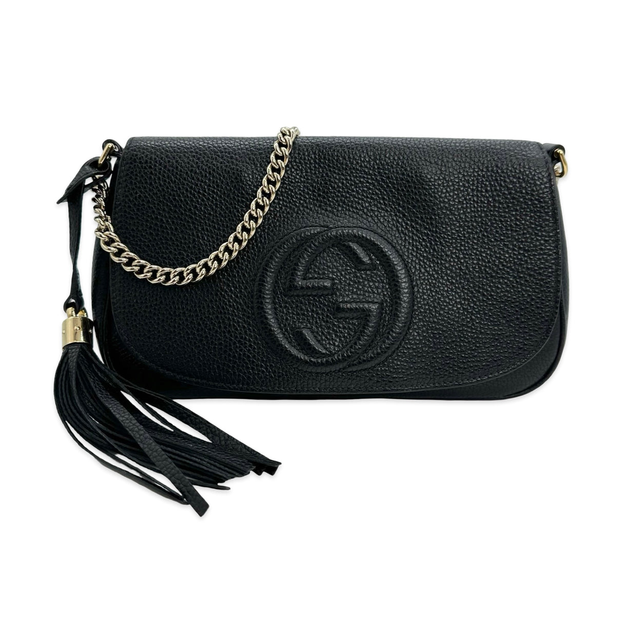 GUCCI: Leather Medium Soho Flap Chain Bag