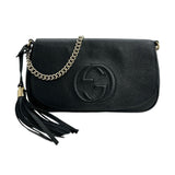 GUCCI: Leather Medium Soho Flap Chain Bag