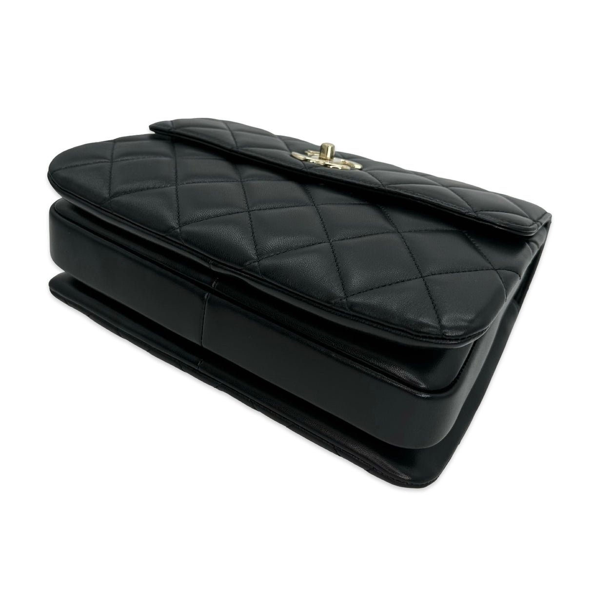 CHANEL: Quilted Lambskin Small Trendy Top Handle Flap Bag
