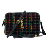 SAINT LAURENT: Tweed Small Lou Camera Bag