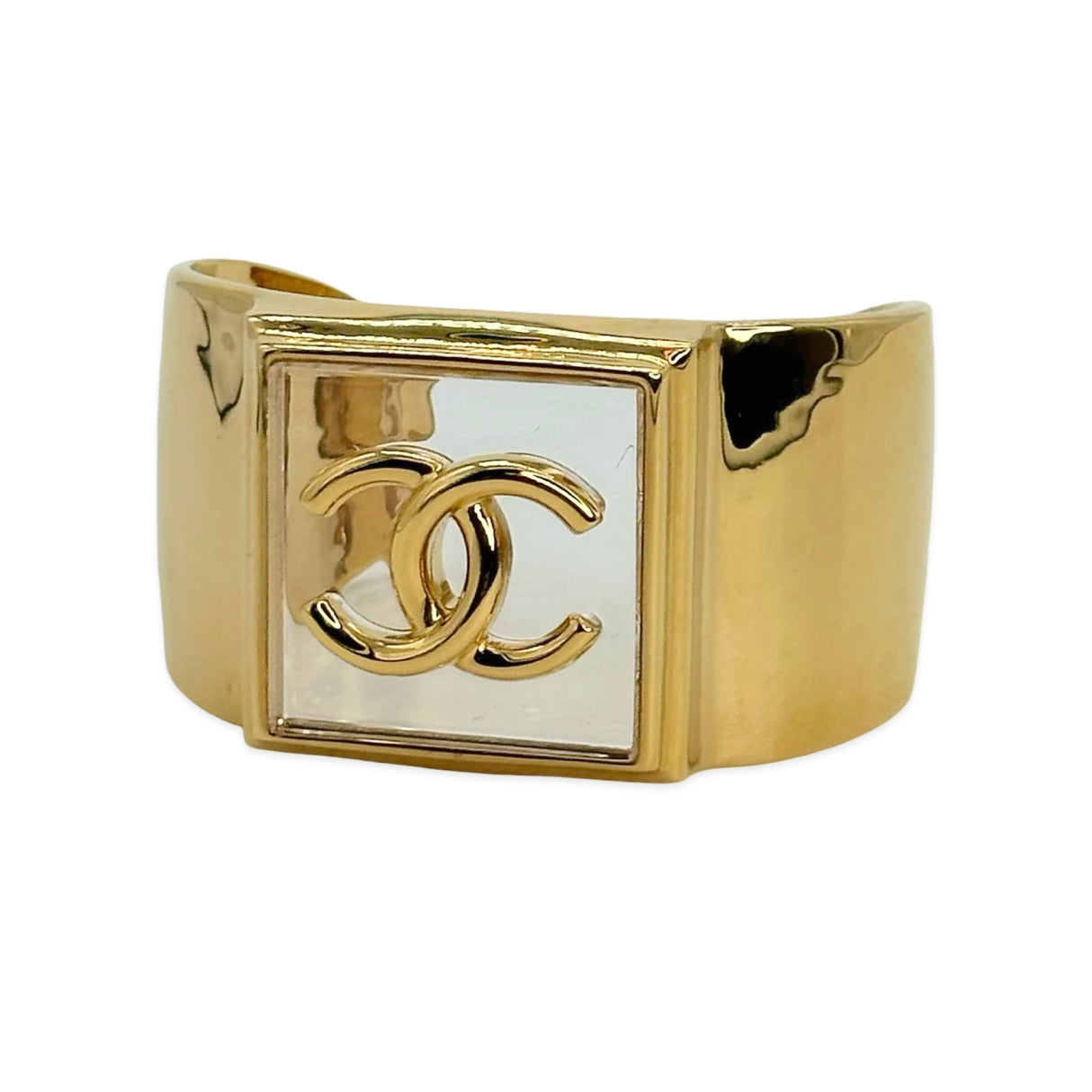 CHANEL: CC Clear Resin Cuff