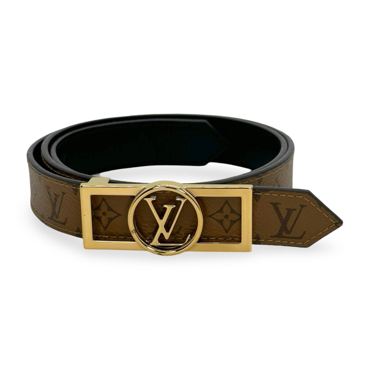 LOUIS VUITTON: Monogram Reverse Josephine Reversible Belt