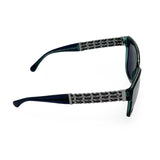 CHANEL: Woven Leather Square Sunglasses