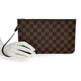 LOUIS VUITTON: Damier Ebene Neverfull Pochette