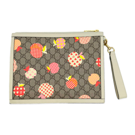 GUCCI: GG Supreme Le Pomme Apple Wristlet Pouch