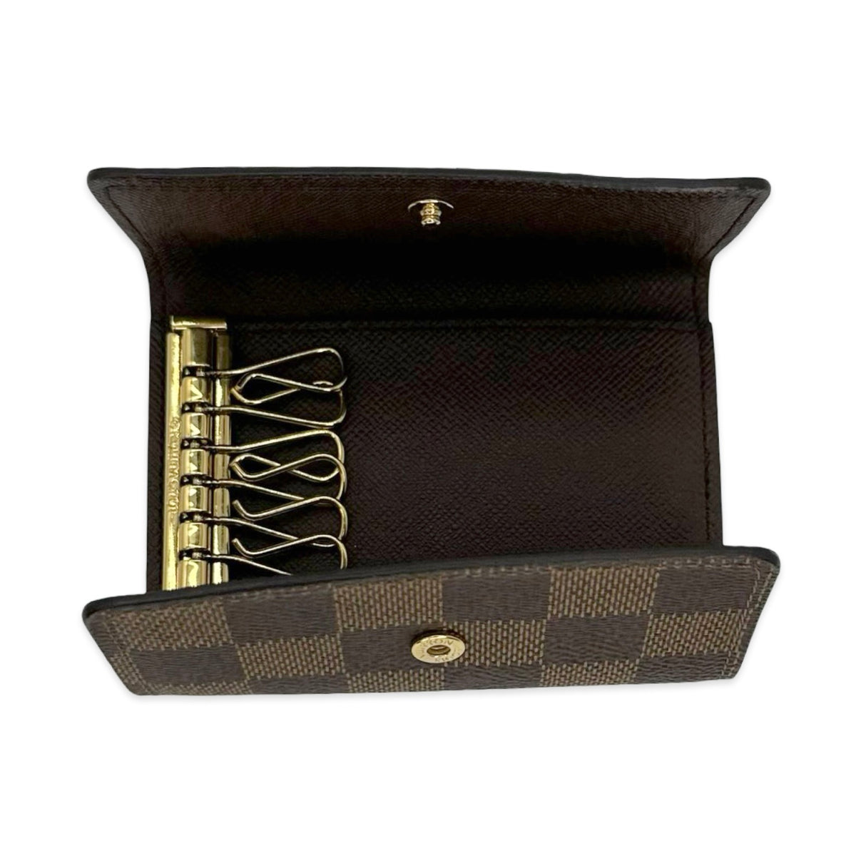 LOUIS VUITTON: Damier Ebene 6 Key Holder