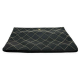 CHANEL: Quilted Studded Calfskin Large O Case Zip Pouch