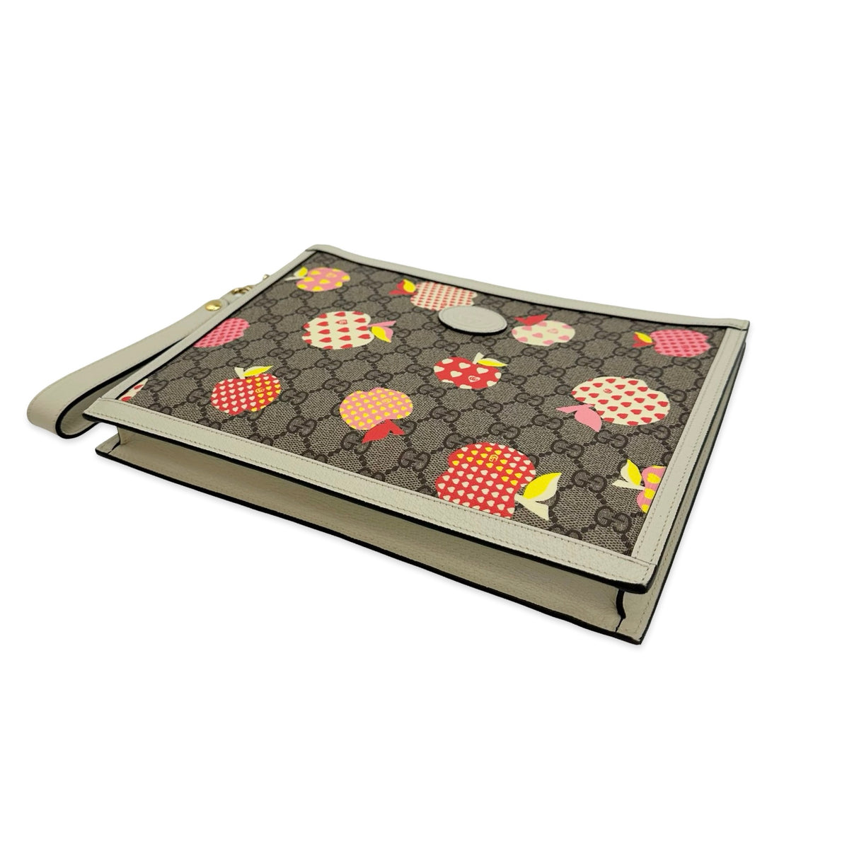 GUCCI: GG Supreme Le Pomme Apple Wristlet Pouch