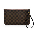 LOUIS VUITTON: Damier Ebene Neverfull Pochette