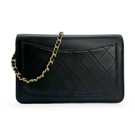 CHANEL: Lambskin CC Lucky Charms Classic Wallet on a Chain
