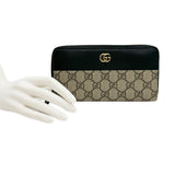 GUCCI: GG Supreme Bicolor Zip Around Wallet