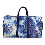 LOUIS VUITTON: Calfskin Monogram Bandana Keepall Bandouliere 50