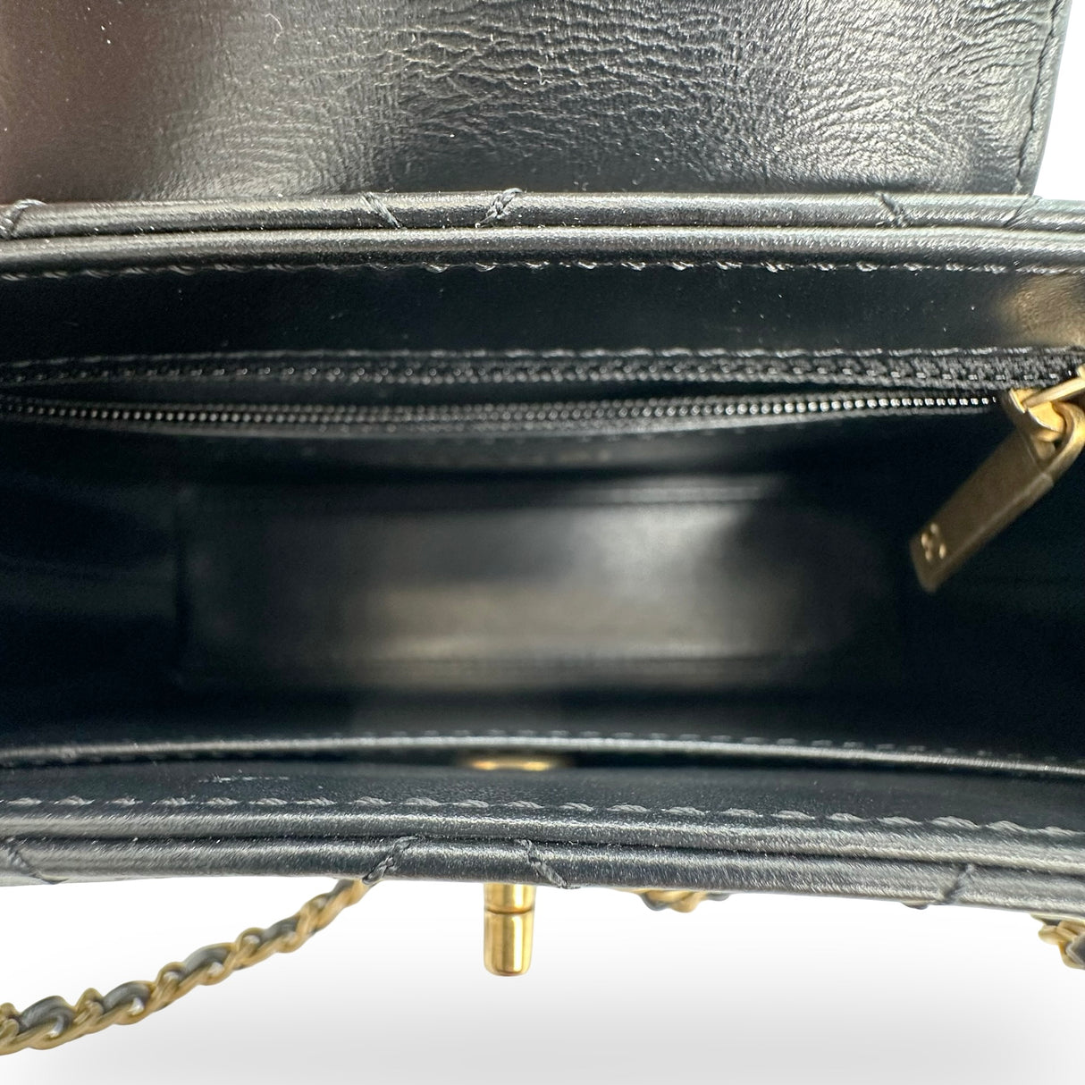 CHANEL: Quilted Calfskin Nano Kelly Top Handle Bag