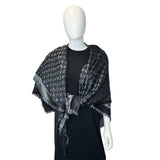 LOUIS VUITTON: Silk Wool Blend Monogram Classic Shine Shawl