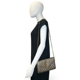 SAINT LAURENT: Triquilt Grain de Poudre Envelope Chain Wallet