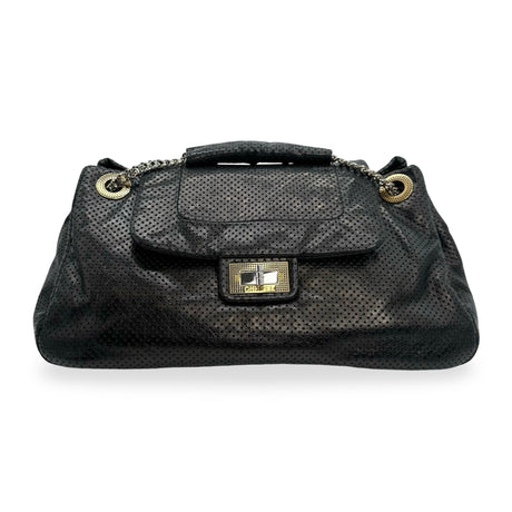 CHANEL: Perforated Calfskin Drill Accordion Flap Bag