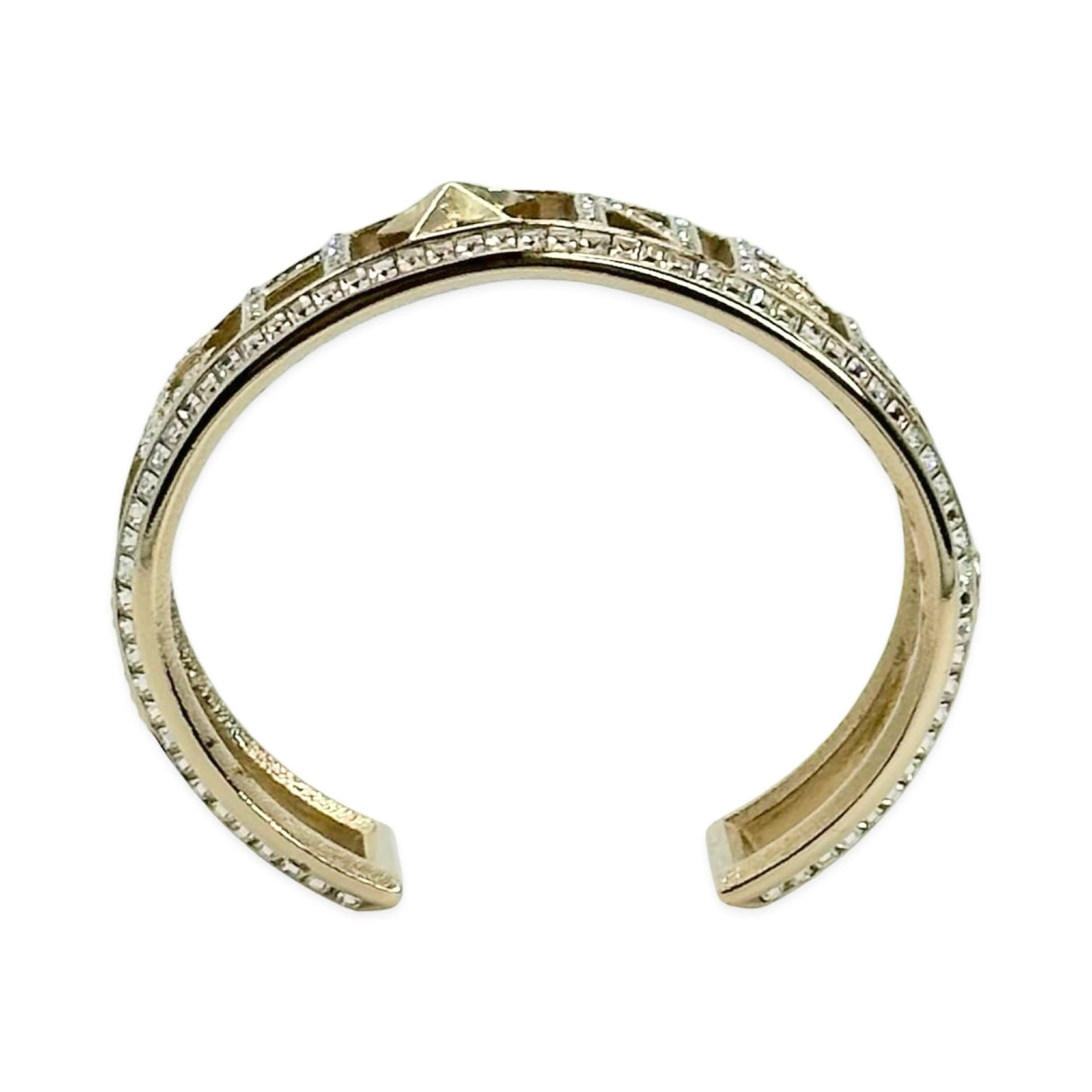 CHANEL: Crystal Star Cuff Bracelet