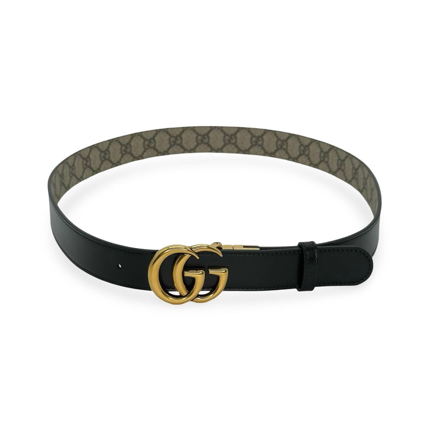 GUCCI: GG Supreme Double G Reversible Belt