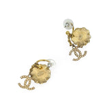 CHANEL: Camellia CC Drop Earrings