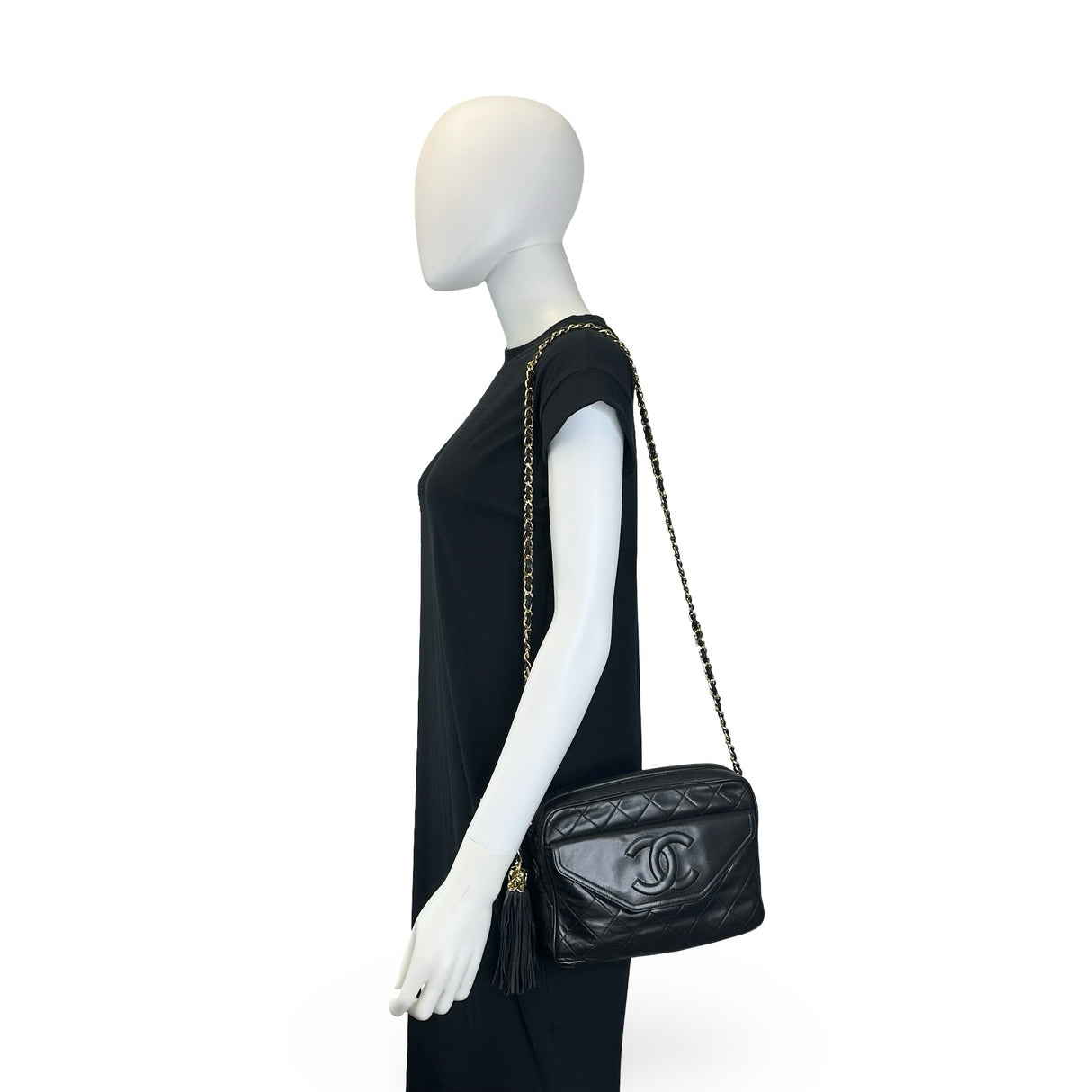 CHANEL: Quilted Lambskin Front Pocket Camera Bag